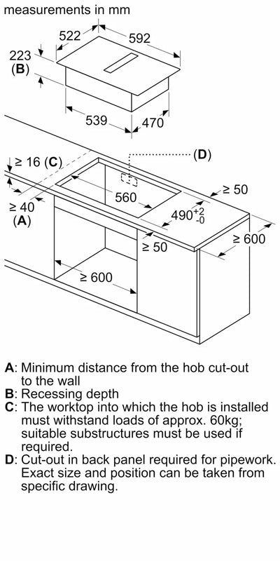 Bosch Series 4 PVS611B16E, Induction hob with integrated ventilation system