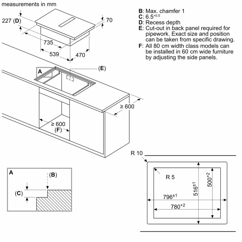 Siemens iQ 700 EX807NX68E, Induction hob with integrated ventilation system