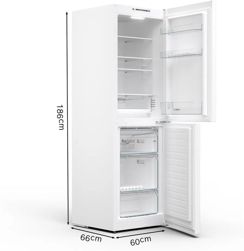 Bosch Series 2 KGN34NWEAG, Free-standing fridge-freezer with freezer at bottom