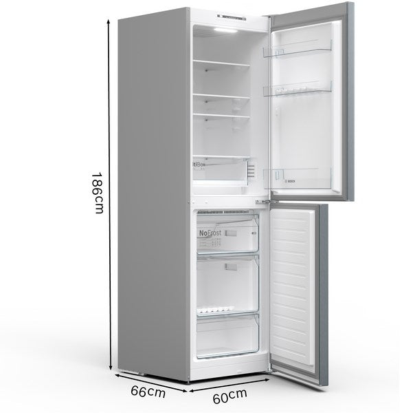 Bosch Series 2 KGN34NLEAG, Free-standing fridge-freezer with freezer at bottom