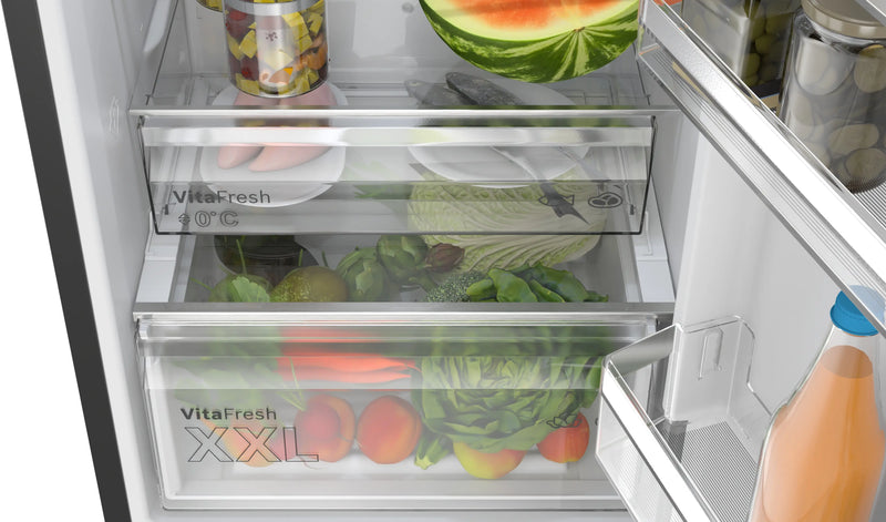Bosch KGN39VXAT, free-standing fridge-freezer with freezer at bottom
