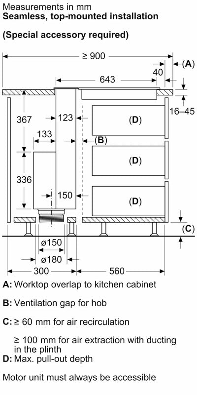 Siemens iQ 700 LD98WMM60B, Downdraft hood