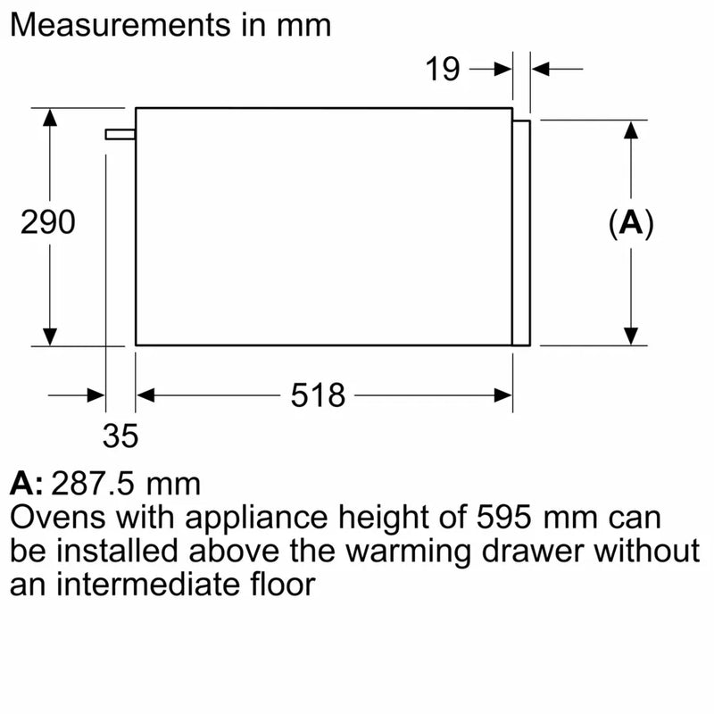 Neff N 70 N34HA11G1B, Built-in warming drawer