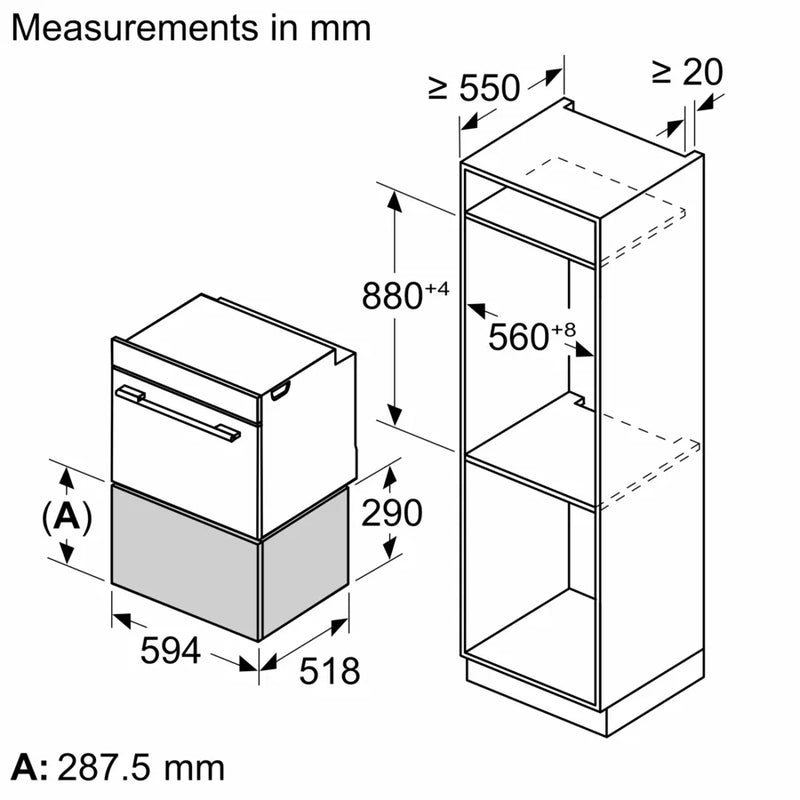 Siemens iQ 700 BI710D1B1B, Built-in warming drawer