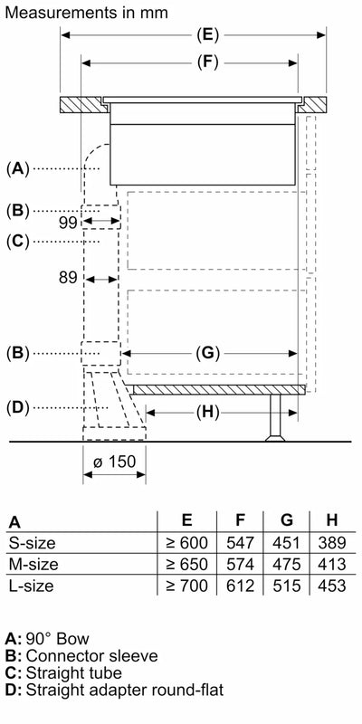 Neff N 70 V58PHQ4C0, Induction hob with integrated ventilation system