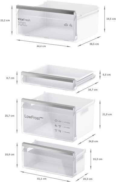 Bosch Series 4 KIV86VSE0G, Built-in fridge-freezer with freezer at bottom