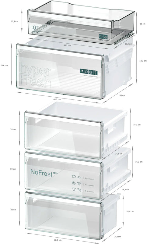 Siemens KG36NVICG, Free-standing fridge-freezer with freezer at bottom