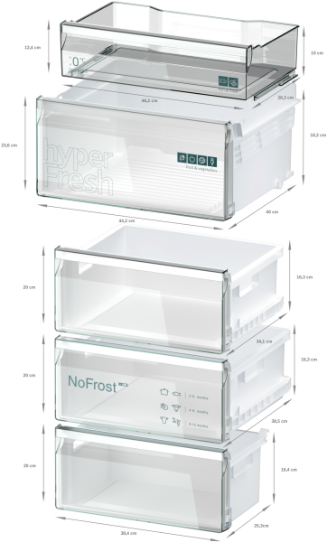 Siemens KG39NVXBG, Free-standing fridge-freezer with freezer at bottom