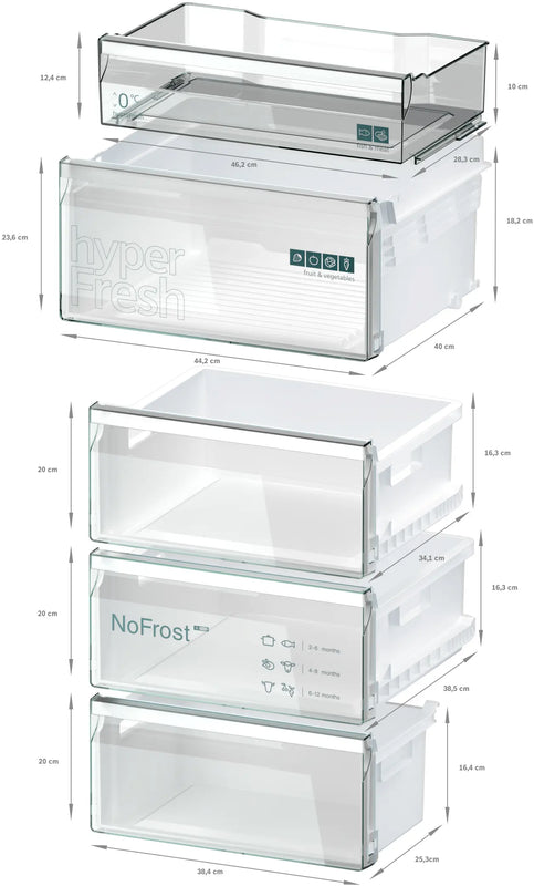 Siemens KG39NVIBG, Free-standing fridge-freezer with freezer at bottom