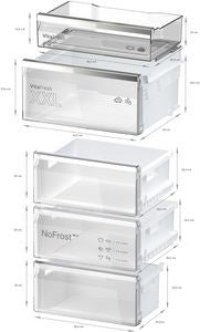 Bosch KGN394IDF, free-standing fridge-freezer with freezer at bottom (Discontinued)