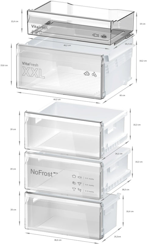 Bosch Series 4 KGN39OCAFG, Free-standing fridge-freezer