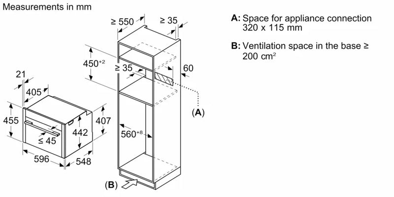Neff N 90 C24MT73G0B, Built-in compact oven with microwave function