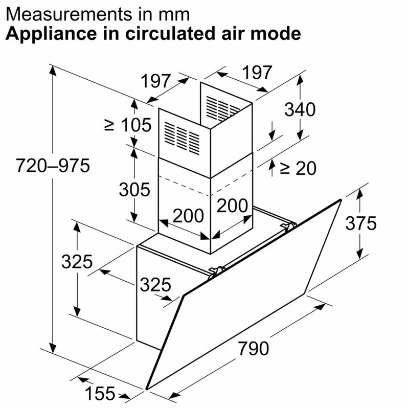 Neff N 30 D83IDK1S0B, wall-mounted cooker hood