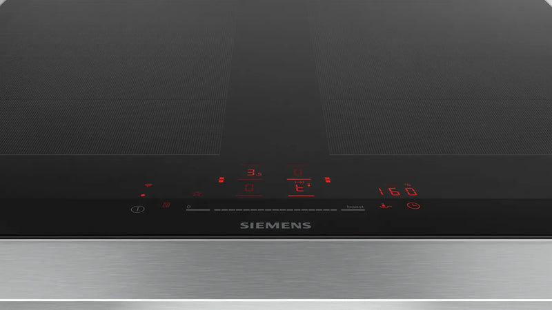 Siemens induction hob with digital display and control panel