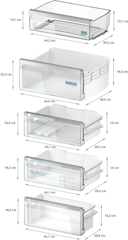 Siemens Iq300 KI96NVFD0G Fully Integrated 70/30 Fridge Freezer Frost Free with Fixed Hinge - D Rated