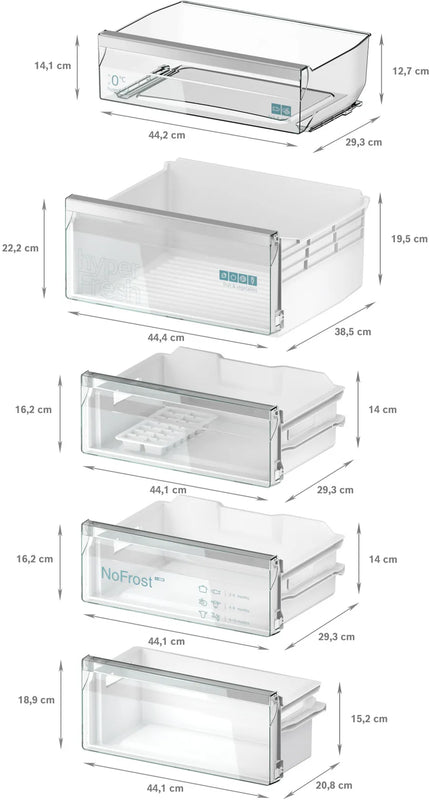 Siemens iQ 300 KI96NVFD0, built-in fridge-freezer with freezer at bottom