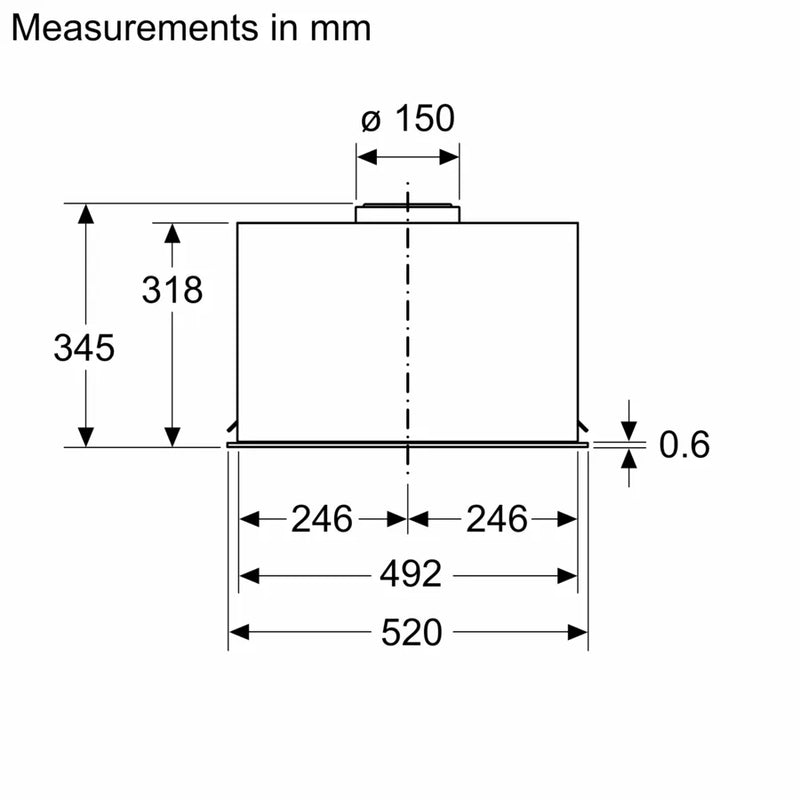 Siemens iQ 500 LB56NAC60B, Canopy cooker hood