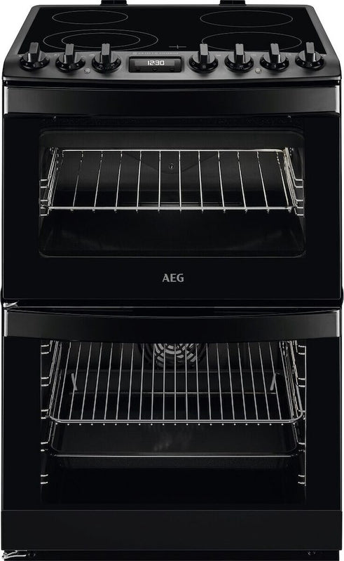 AEG CCB6741MCB 6000 SteamBake Ceramic Electric Cooker with Double Oven