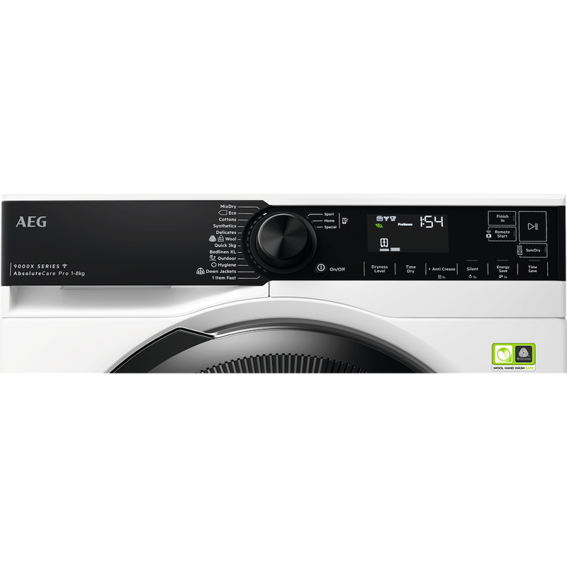 AEG TR948V4BC 9000X Series, 8kg Heat Pump Tumble Dryer