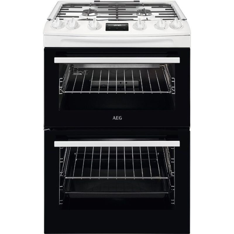 AEG CGX6130ACW 60cm Double Oven Gas Cooker - White