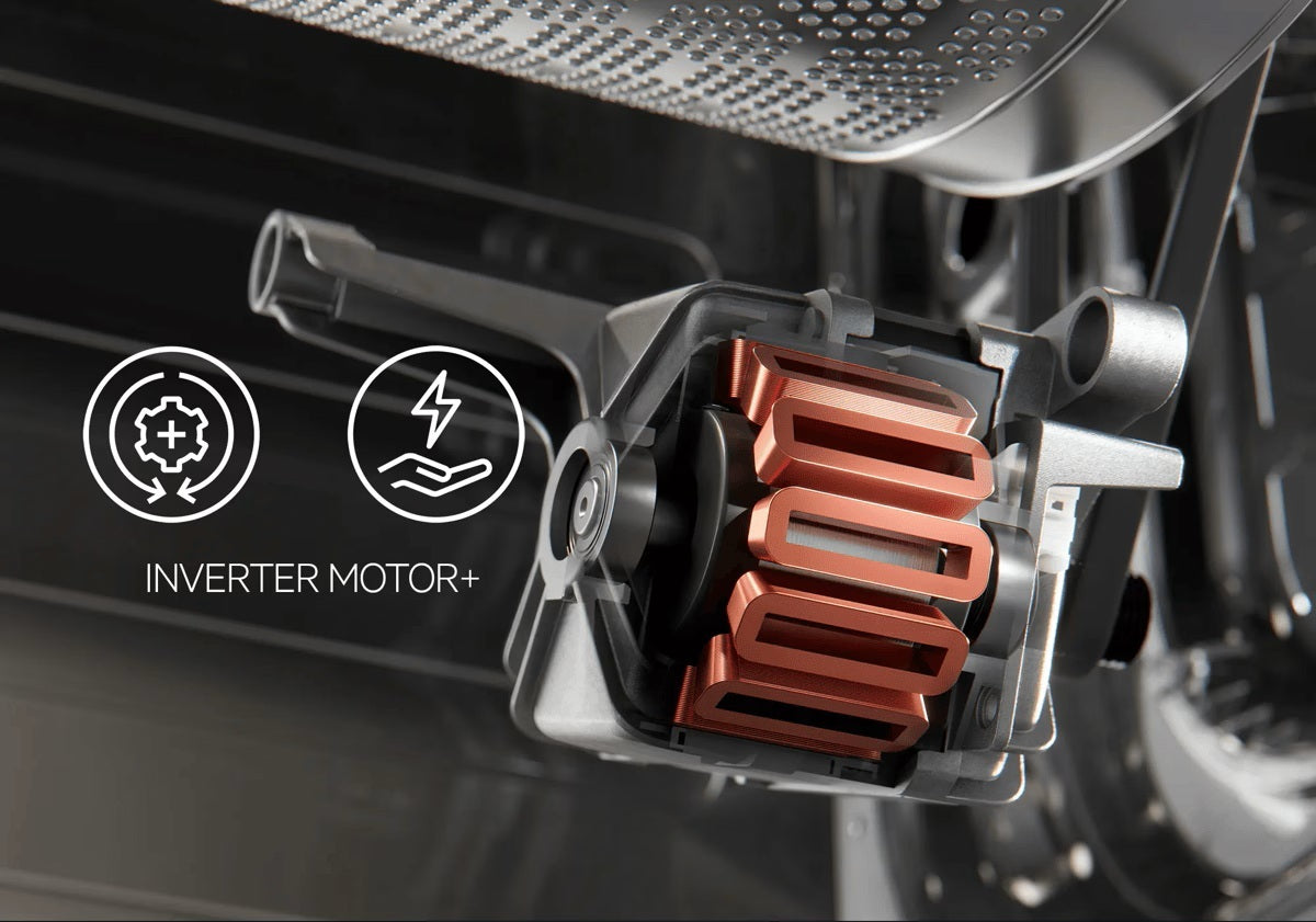 Inverter Motor+. Durable and energy-efficient