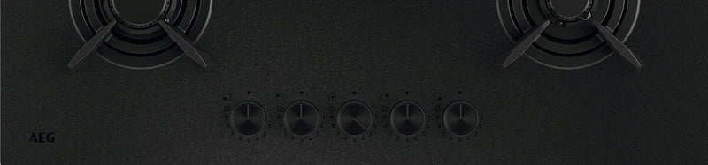 AEG HKB75341NL 75cm Gas on Glass Hob - Black Glass
