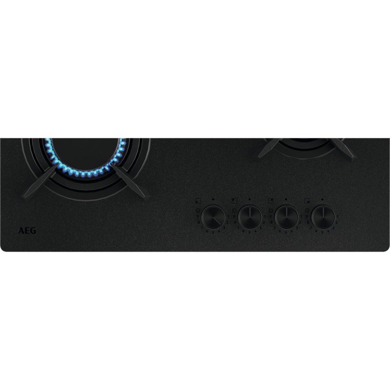 AEG HKB64341NL 60cm Gas on Glass Hob - Black Glass