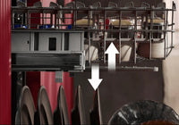 Space where you need it: Height-adjustable upper basket