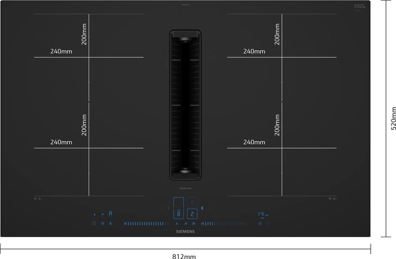 Siemens iQ 700 EX87BNX68E, Induction hob with integrated ventilation system