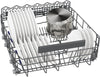 Dishwasher rack with cutlery and plates on a white background Thumbnail