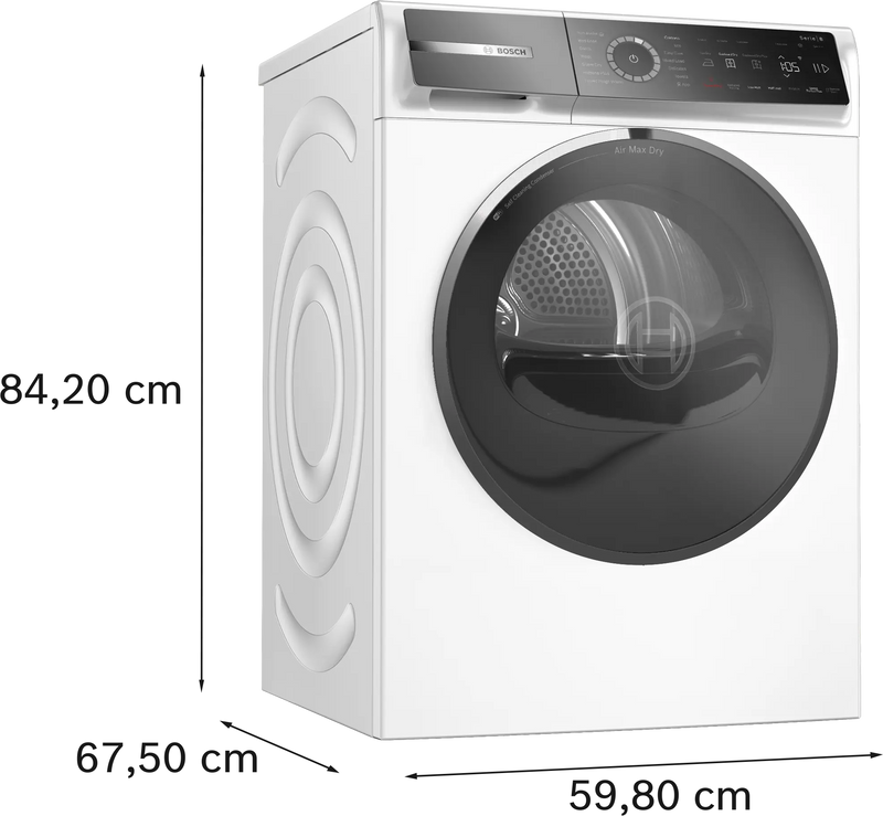 Bosch Series 8 WRB247C9GB, Heat pump tumble dryer