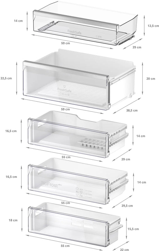 Neff N 70 KB7966DD1G, Built-in 60/40 Fridge Freeze - Fixed Hinge