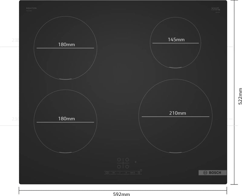 Bosch PIE61ABB5E, Induction hob
