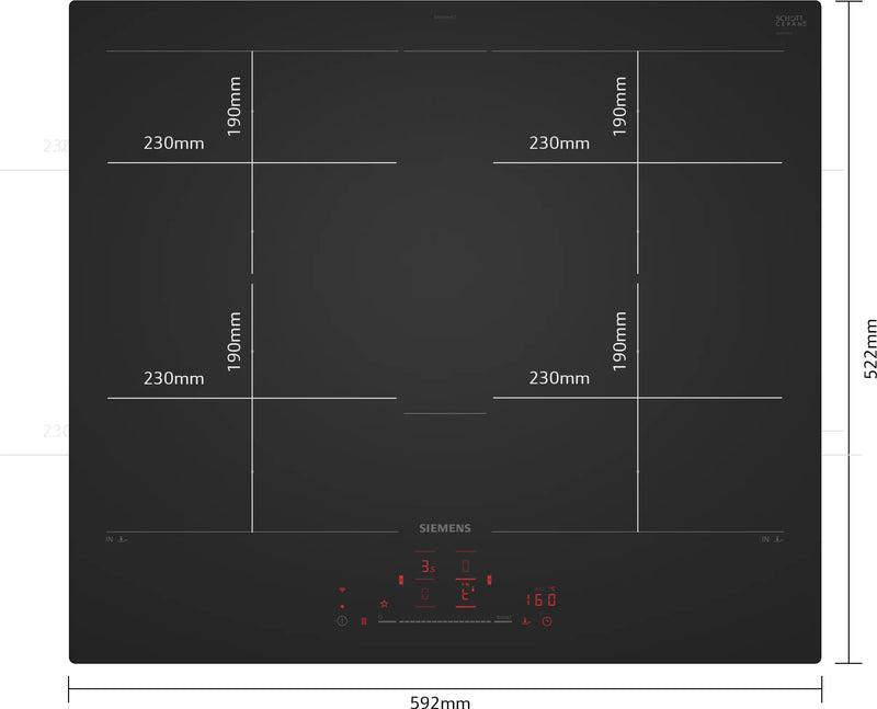 Siemens EX61AHYC1E, Induction hob