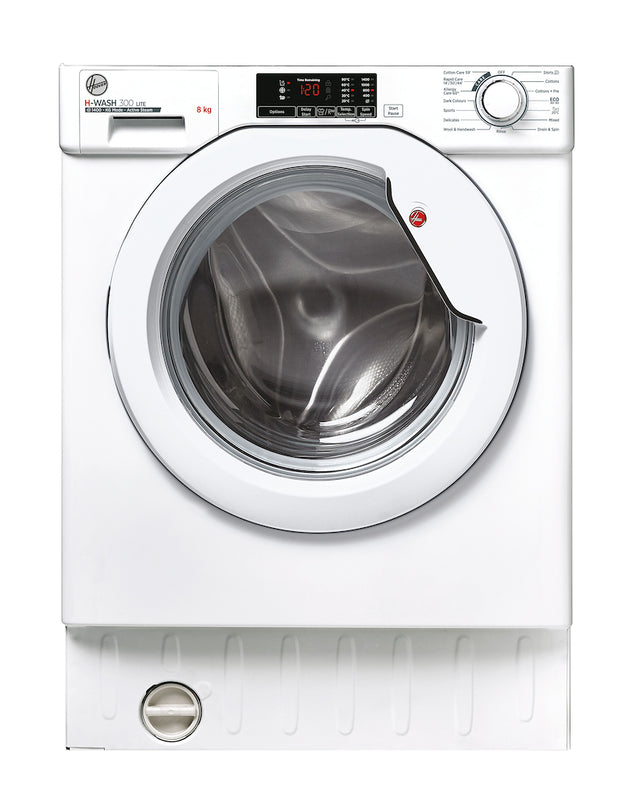 Hoover HBWS 48D1W4-80 8kg Integrated Washing Machine with B Energy Rating - White