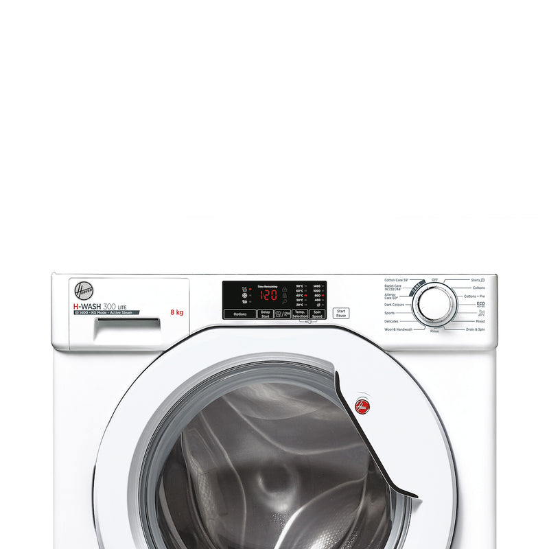 Hoover HBWS 48D1W4-80 8kg Integrated Washing Machine with B Energy Rating - White