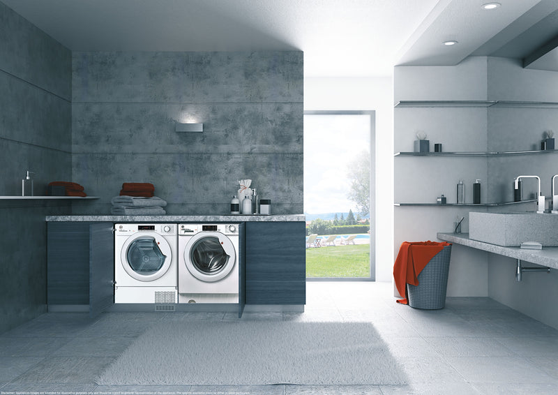 Hoover HBWS 48D1W4-80 8kg Integrated Washing Machine with B Energy Rating - White