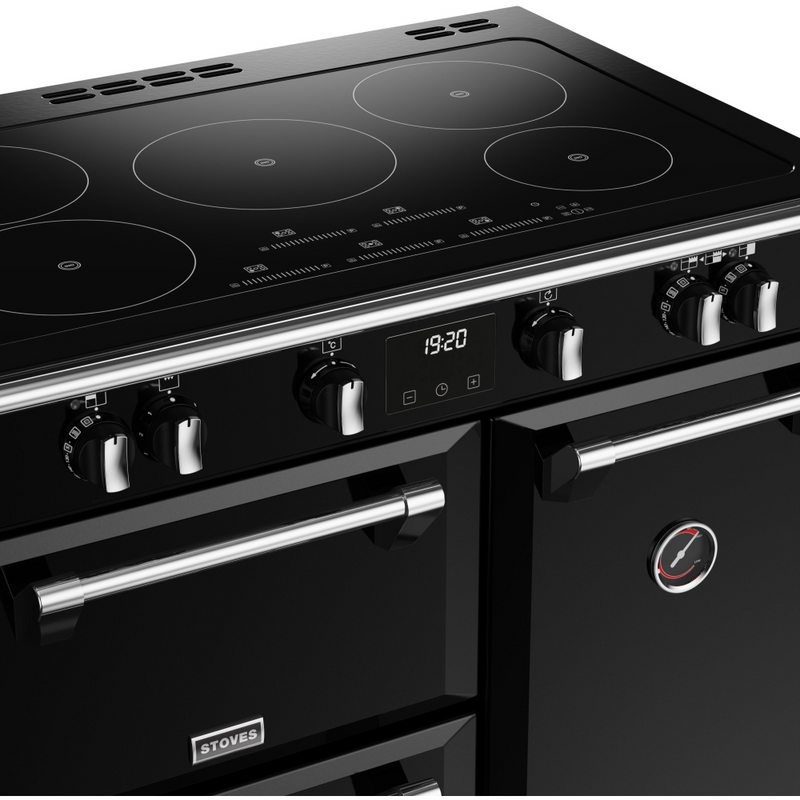 Stoves Richmond Deluxe ST DX RICH D900Ei TCH BK 90cm Electric Induction (Touch Control) Range Cooker (Discontinued)