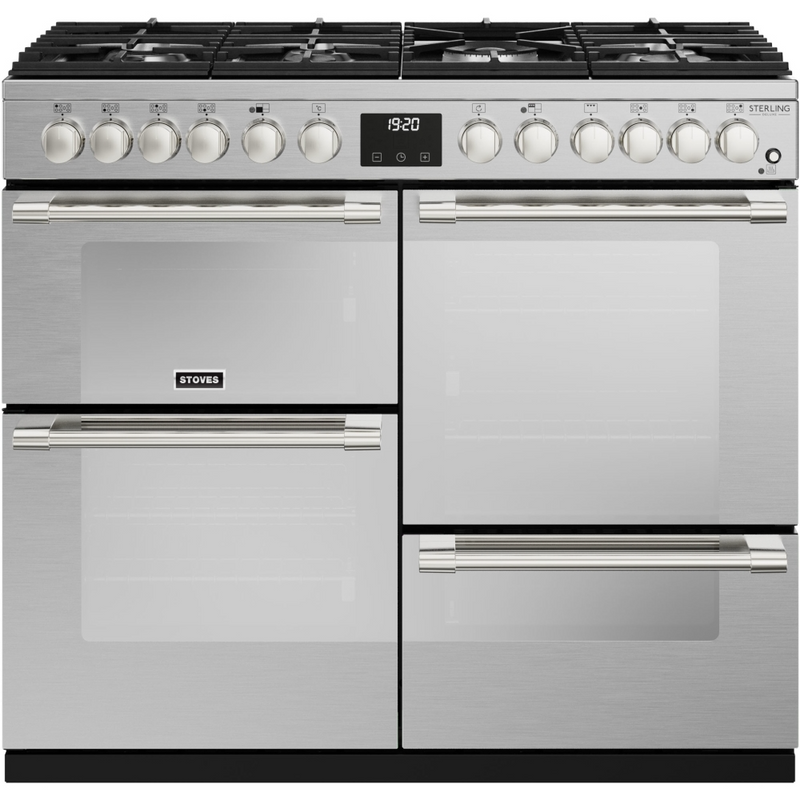 Stoves Sterling Deluxe ST DX STER D1000DF SS 100cm Dual Fuel Range Cooker (Discontinued)