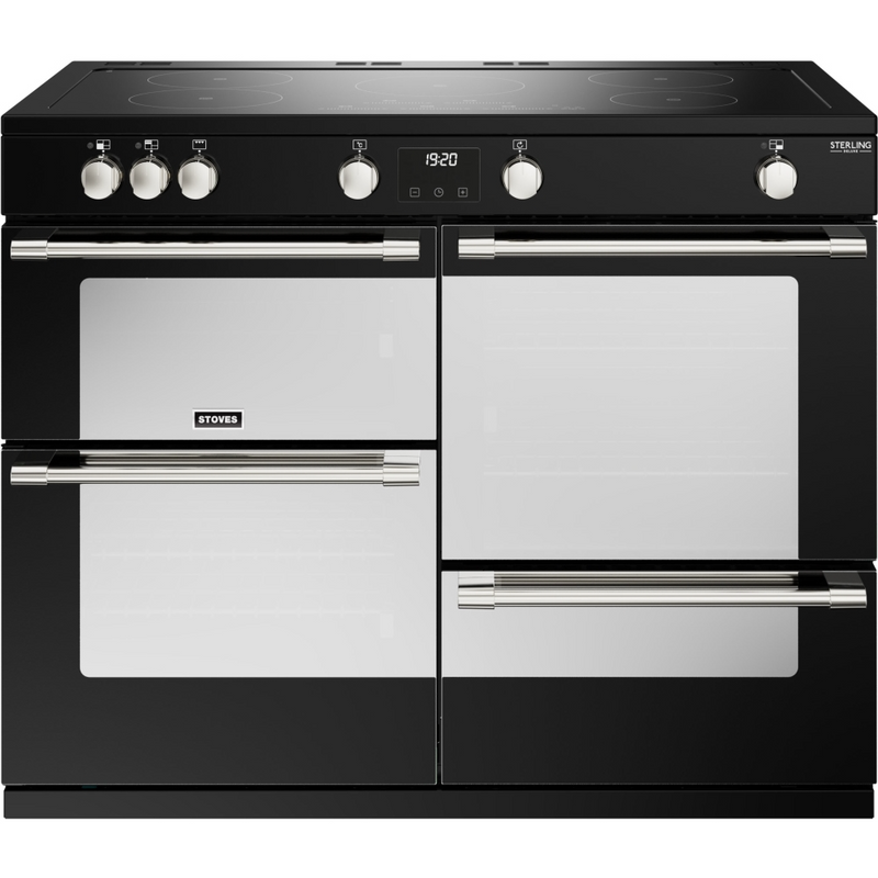Stoves Sterling Deluxe ST DX STER D1100Ei TCH BK 110cm Electric Induction (Touch Control) Range Cooker (Discontinued)