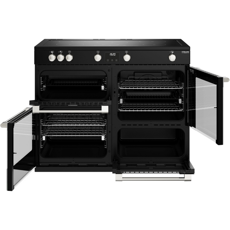 Stoves Sterling Deluxe ST DX STER D1100Ei TCH BK 110cm Electric Induction (Touch Control) Range Cooker (Discontinued)