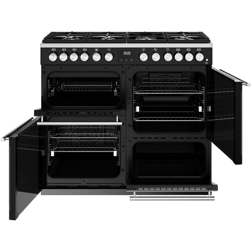 Stoves Precision Deluxe ST DX PREC D1000DF BK 100cm Dual Fuel Range Cooker (Discontinued)