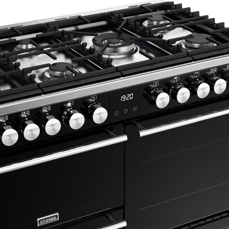 Stoves Precision Deluxe ST DX PREC D1000DF BK 100cm Dual Fuel Range Cooker (Discontinued)