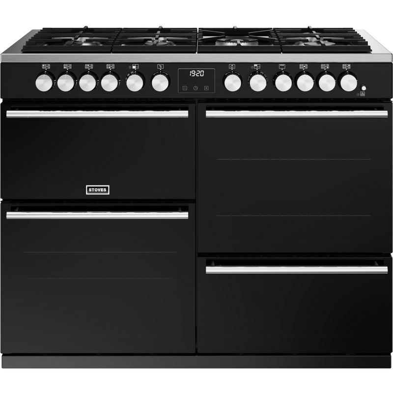 Stoves Precision Deluxe ST DX PREC D1100DF BK 110cm Dual Fuel Range Cooker (Discontinued)