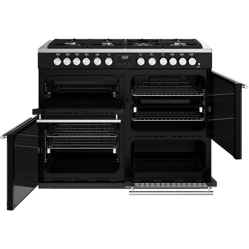 Stoves Precision Deluxe ST DX PREC D1100DF BK 110cm Dual Fuel Range Cooker (Discontinued)