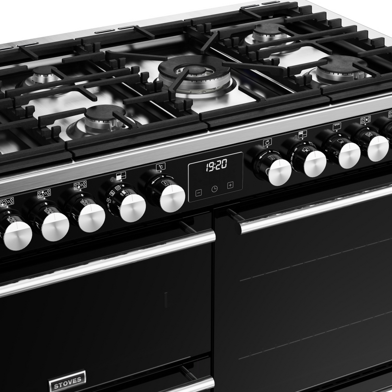 Stoves Precision Deluxe ST DX PREC D1100DF BK 110cm Dual Fuel Range Cooker (Discontinued)