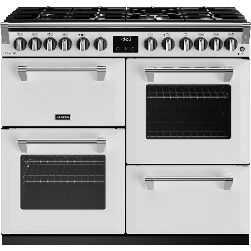 Stoves Richmond Deluxe ST DX RICH D1000DF IWH 100cm Dual Fuel Range Cooker (Discontinued)