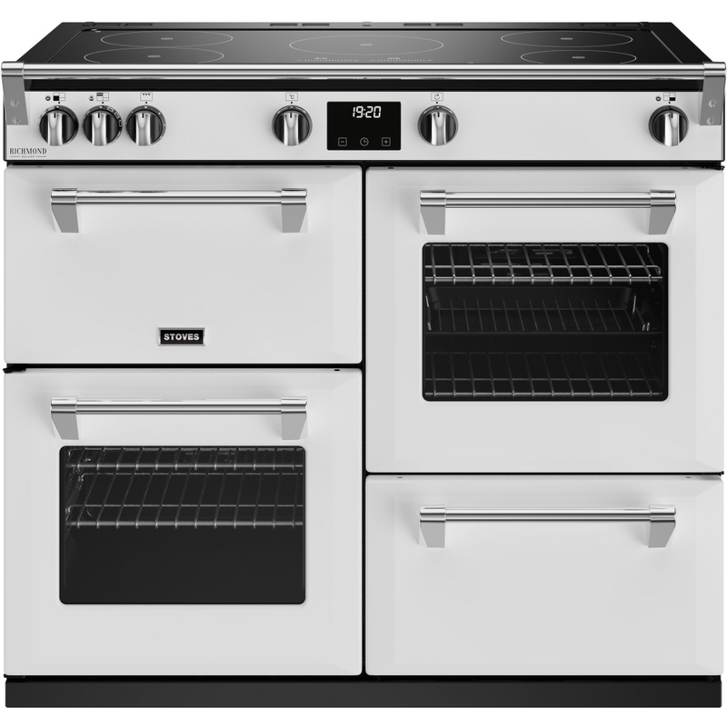 Stoves Richmond Deluxe ST DX RICH D1000Ei TCH IWH 100cm Electric Induction (Touch Control) Range Cooker (Discontinued)