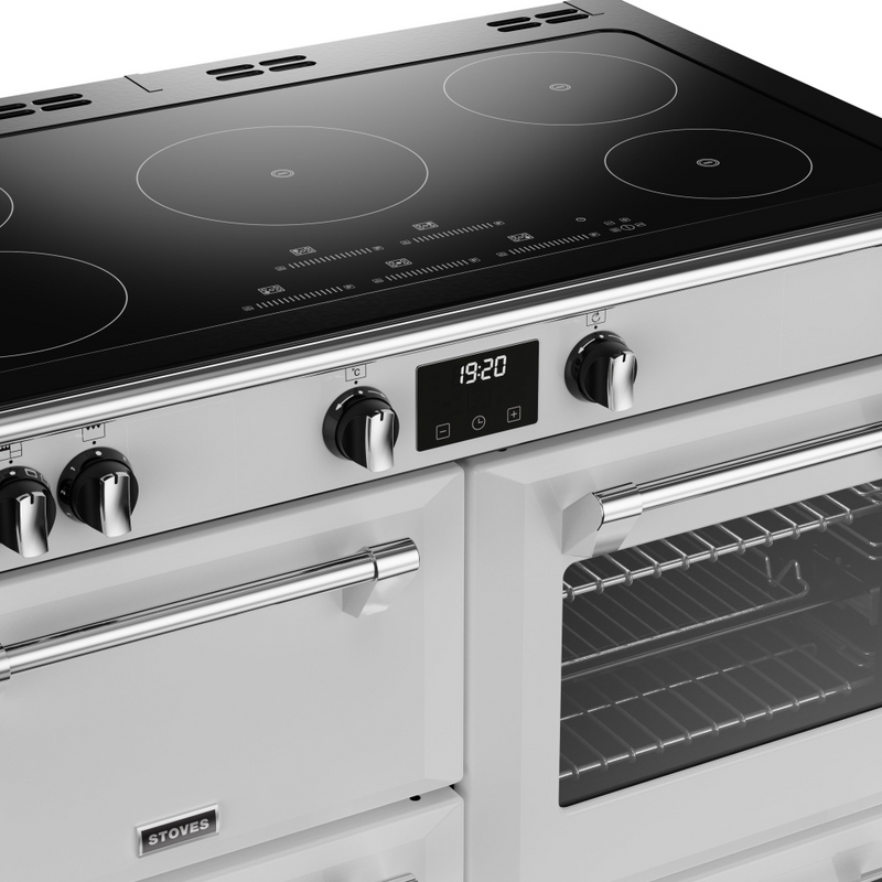 Stoves Richmond Deluxe ST DX RICH D1000Ei TCH IWH 100cm Electric Induction (Touch Control) Range Cooker (Discontinued)