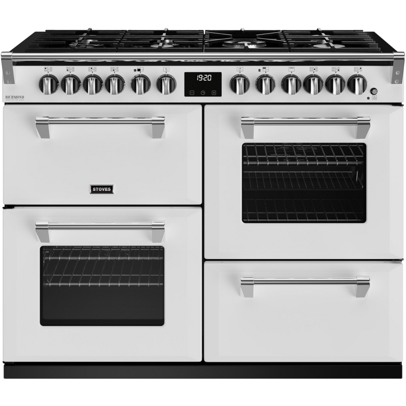 Stoves Richmond Deluxe ST DX RICH D1100DF IWH 110cm Dual Fuel Range Cooker (Discontinued)